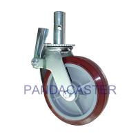 Buy cheap 350Kg 200mm Scaffold Castor Wheels Polyurethane Tread Polypropylene Center Wheel product