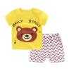 Buy cheap Summer Kids Pajama Set Plain Animal Short Sleeve Tee And Shorts from wholesalers