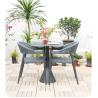 Buy cheap OEM Acceptable European Design PE Rattan Chair and Aluminium Table for Outdoor Furniture from wholesalers
