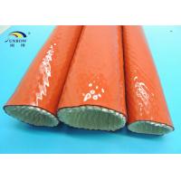 Buy cheap Red 100MM Silicone Resin Saturated Fiberglass Heat Resistant Sleeving Insulation product