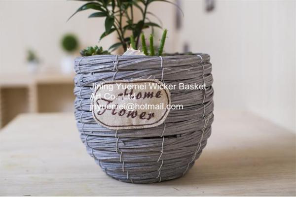Buy cheap home dicorative wicker garden baskets table flower wicker basket manufacturer from wholesalers