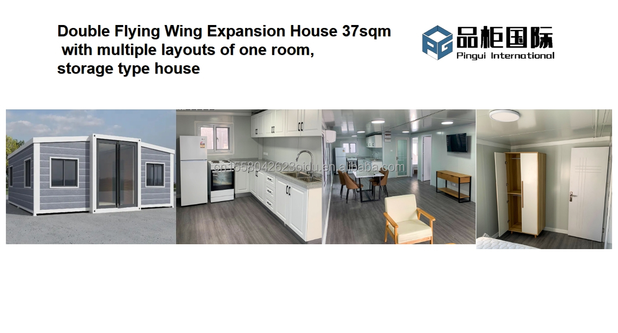 Wooden Houses in Customized Color EU Prefabricated 20ft Three Bedroom Expansion House