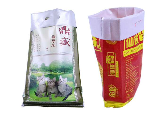25Kg Bopp Basmati PP Woven Rice Bags , Polypropylene Rice Packaging Bag