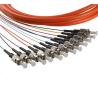 Buy cheap ST/UPC Multimode Fiber Optic Pigtail 62.5/125 Colourful 12 Cores Bundle from wholesalers