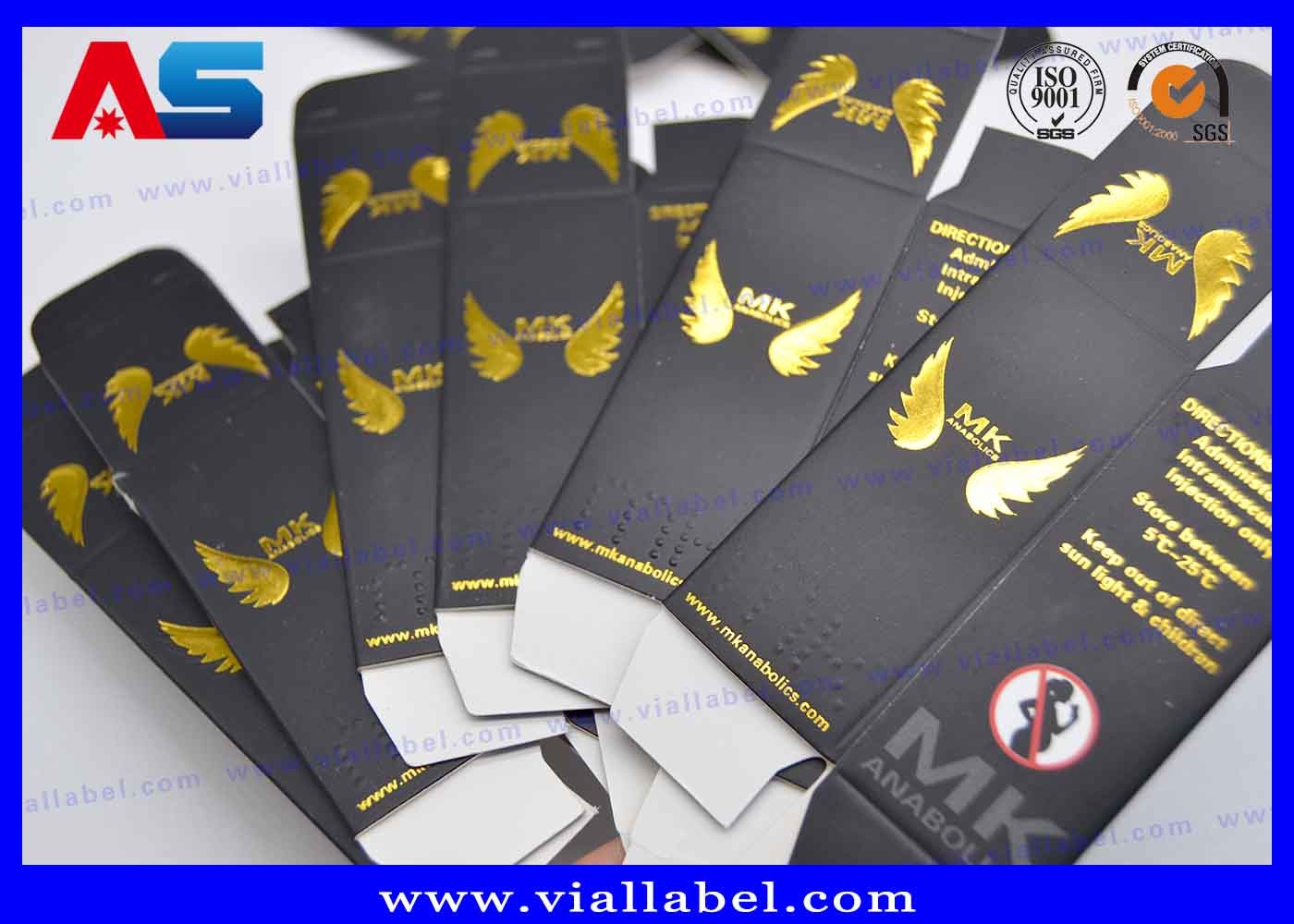 Boxes for vials Holographic Small 10ml Vial Boxes / Eco Friendly Pharmaceutical Packaging Boxes