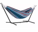 Cotton Outdoor Folding Hammock Mold Resistant Double Hammock With Stand