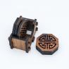 Buy cheap Polished Home Decor Walnut Wood Coasters Wood Drink Coasters With Holder from wholesalers