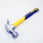 16OZ Forged Carbon Steel Materials Claw Hammer With Yellow Color Grade A Plastic
