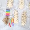 Buy cheap DIY Wooden Christmas Ornaments Unfinished Predrilled Wood Slices for Holiday Hanging Decorations from wholesalers