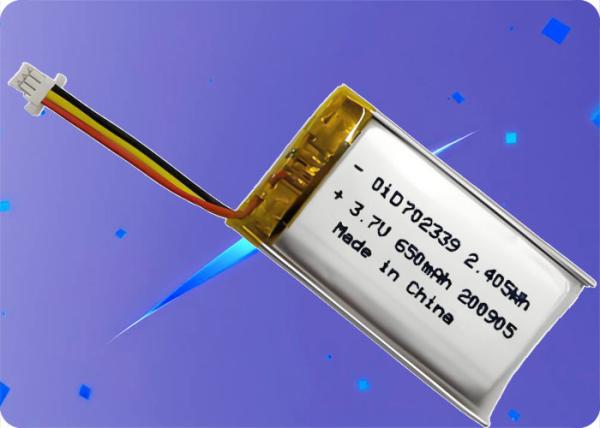Buy cheap OiD702339N650 3.7V 650mAh 1C Discharge 300 Cycles Robot Li-ion Battery from wholesalers