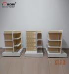 Wooden Clothing Store Fixtures Metal 4-Way Garment Shop Display Racks Floor