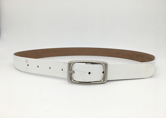 Garment Accessory White 125cm Lady Genuine Leather Belts