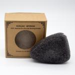 Black Elephant Shape Konjac Fiber Sponge 100 Pure Charcoal Bath Sponge