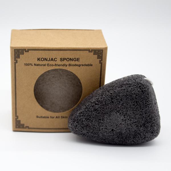 Buy cheap MSDS Glucomannan Triangle Charcoal Konjac Sponge For Rosacea Skin from wholesalers