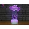 Buy cheap Heart Shape RGB 3D LED Illusion Lamps Acrylic And ABS Material For Birthday Gifts from wholesalers