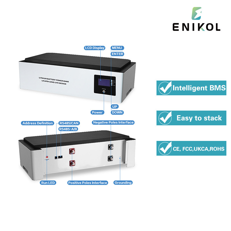 LiFePo4 Solar 48v Lithium Phosphate Battery 10kwh Stackable Energy Storage Battery