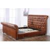 Buy cheap classical old style antique luxury leather bed furniture from wholesalers