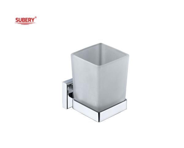 Brass single tumbler holder glass bathroom high quality chrome color OEM nobel