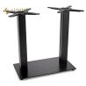 Buy cheap SGS Hotel Black Metal Dining Table Base 39cm Stainless Steel Pedestal Table Base from wholesalers