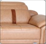 Durable Leather Sectional Sofa Bed Solid Wood Frame High Cushion