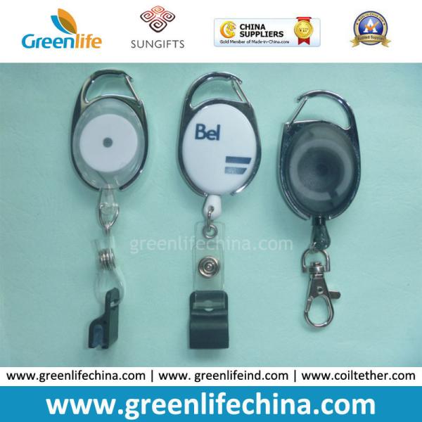 Buy cheap Plastic ABS Oval Carabiner Cheap Badge Reel W/Printing Logo from wholesalers