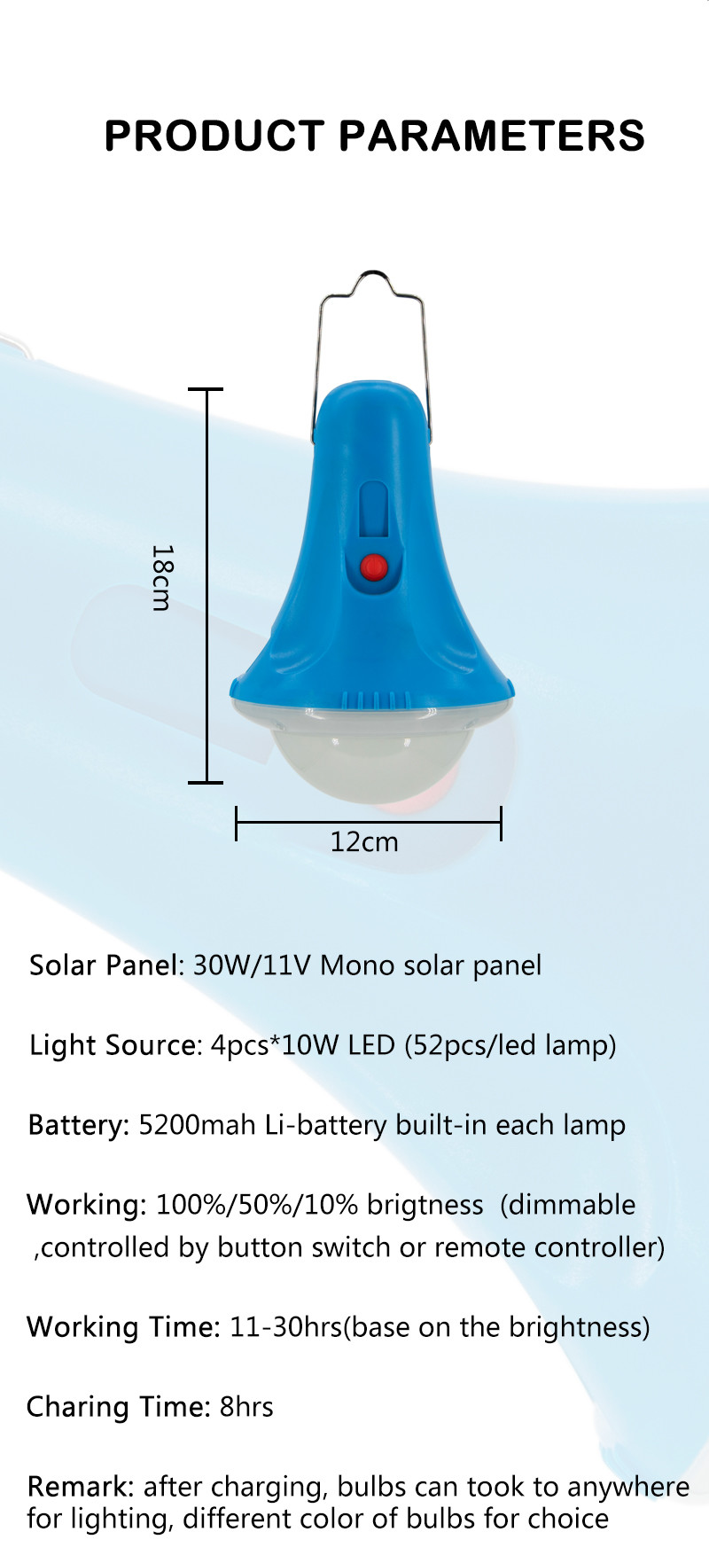 Mini Solar Panel Station Lighting Generator Home Portable With Bulb IP65