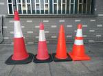 Road Traffic Safety 900mm Traffic Rubber Road Cone GQLZ-900 With Black Base