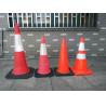 Buy cheap Road Traffic Safety 900mm Traffic Rubber Road Cone GQLZ-900 With Black Base from wholesalers