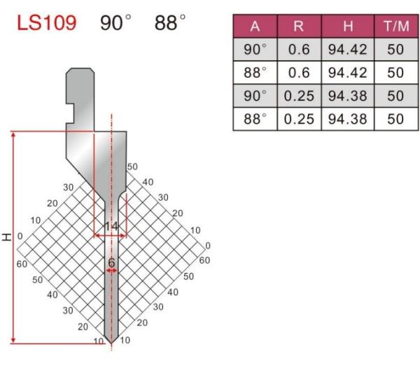 Buy cheap LS109 90 Degree Amada Press Brake Straight Punch For Sheet Metal Bending from wholesalers