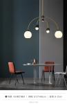 Nordic design creative glass chandelier living room bedroom dining room Willow