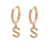 Buy cheap Fashion Studs Sterling Silver Initial Earrings Customize Jewelry 18K Gold Plated product
