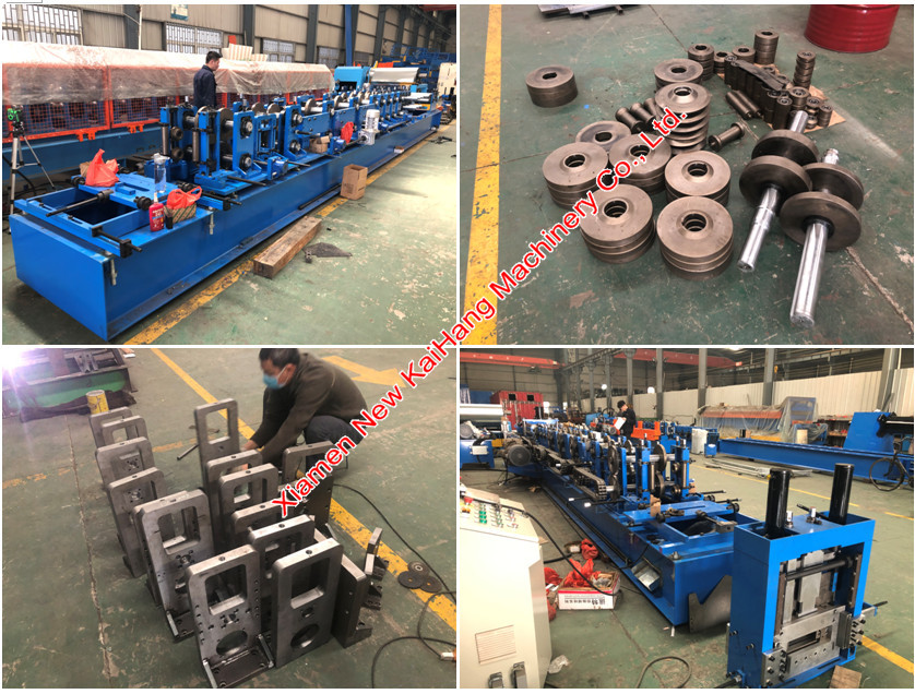 22KW Cr12Mov Blade Steel Frame Auto Z100-300 Purlin Roll Forming Machine