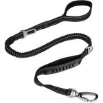 Telescopic Dog Traction Rope Reflective Buffer Black
