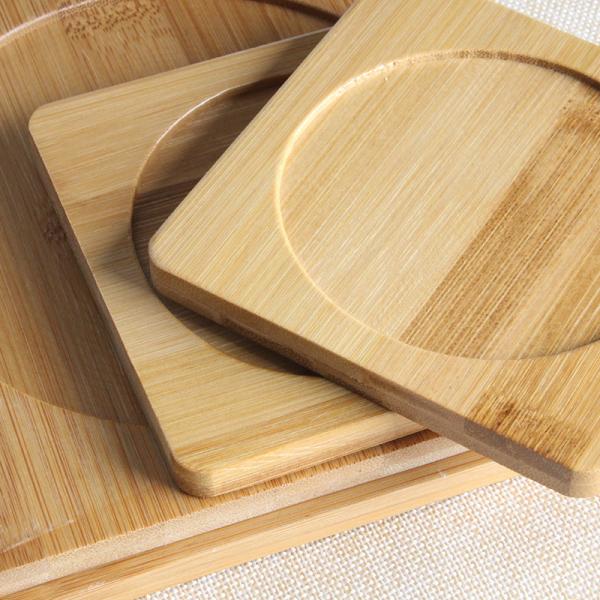 Buy cheap Round Blank Bamboo Coasters Waterproof Coaster Mat For Home Cafe Drinking Mat from wholesalers