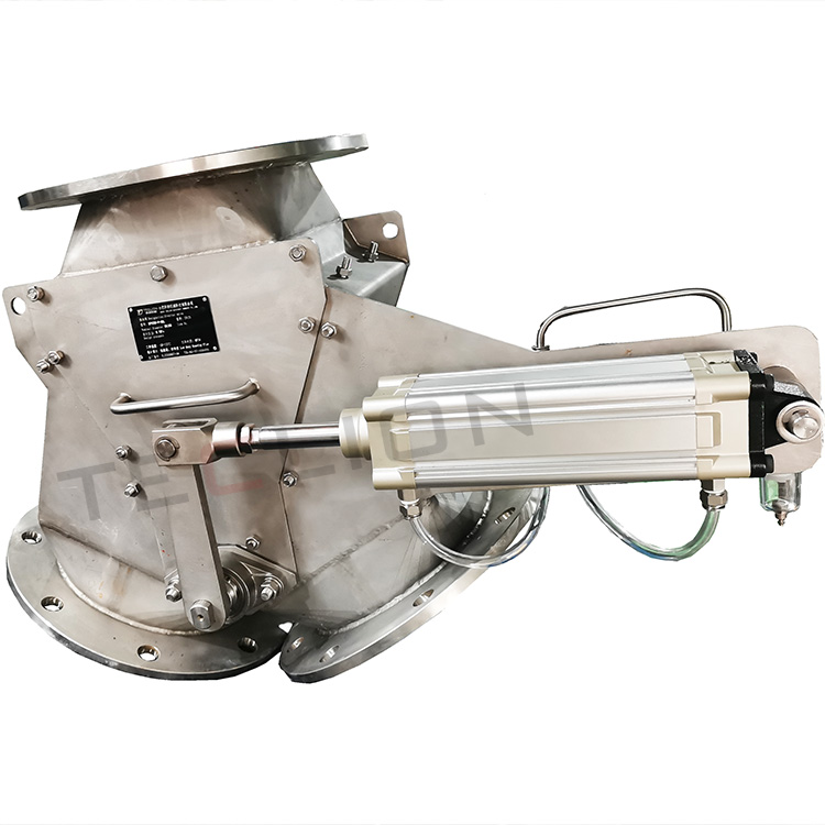 High Pressure Flanged Pneumatic HVAC Diverter Valve Gate DN80-DN600 Stainless Steel