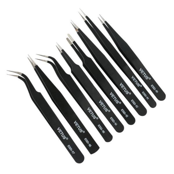 Eyelash Extension Tweezers VETUS Pink Tweezers High ESD Anti - Static Sturdy And