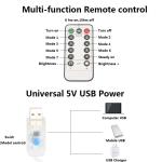 Remote LED String Lights Curtain USB Battery Fairy Lights Garland Led Wedding