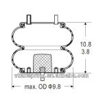 Double Convoluted Air Spring/Air Suspension Spring 2B9-246/FD200-19 452 W01-358