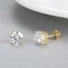 Buy cheap Korean Fashion Earrings Jewelry 925 Sterling Silver Classic Single Diamond Earrings 2-10mm Zirconia Stud Earrings For Women from wholesalers