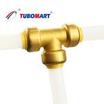 Lead Free Brass Push In Fittings PN10 / PN16 1/2 Pex Push Fit Coupling