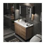 550MM Contemporary Bathroom Cabinets With Led Mirror Ceramic Basin Wall Mounted