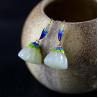 Buy cheap Retro Enamel 925 Silver Natural Hetian Jade Dangel Earrings (E17060201) from wholesalers