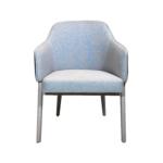 1 Seater Indoor Modern Simple Back Solid Wood PU Leather Armrest Chair for