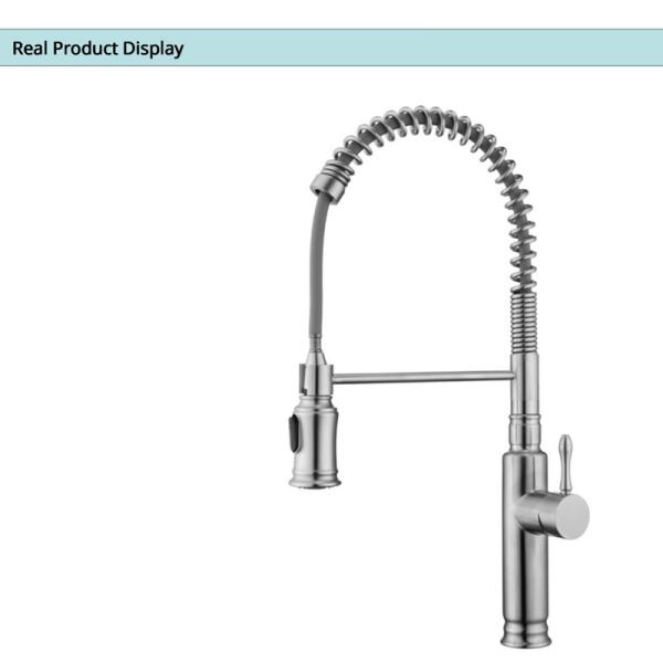 Buy cheap DC4.5-6.5V Motion Activated Sink Faucet Retractable Brushed Nickel Kitchen Mixer Tap from wholesalers