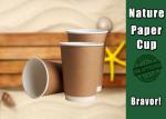 Hot / Clod Drink Kraft Paper Cups Customized Printing For Ice Cream