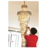 Buy cheap Hall Living Room Chandelier Smoky Gray Crystal Lamps art deco style gold chandelier(WH-NC-42) from wholesalers