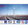 Buy cheap 30ft 66kv small height Steel Utility Pole for Power Transmission Line with double arms from wholesalers