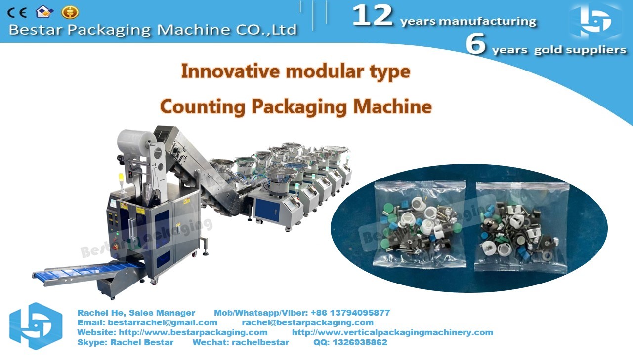 Furniture hardware automatic counting filling and mixing packaging machine conveyor bucket type