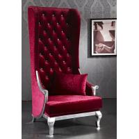 Buy cheap High Back King And Queen Throne Chairs Velvet Solid Wood 880x900x1890mm product