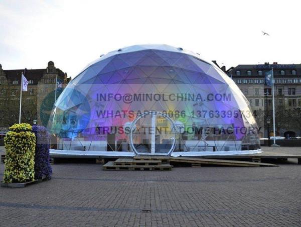 Buy cheap 850gsm PVC fabric Geodesic Heat Proof Event Dome Tent 20m Diameter from wholesalers